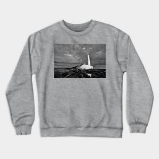 St Mary's Island reflected - Monochrome Crewneck Sweatshirt